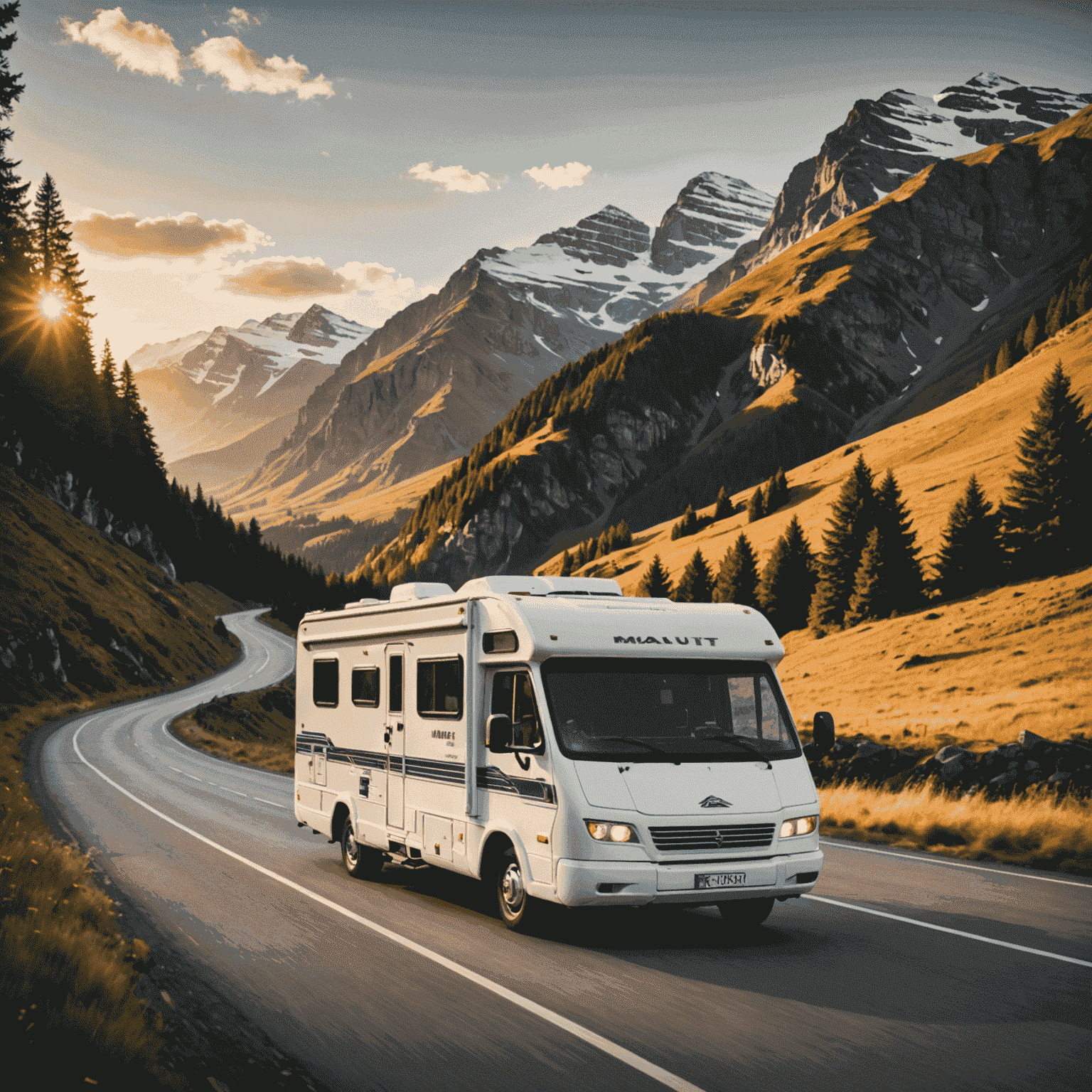 Maut-Travel logo featuring a stylized motorhome on a scenic road